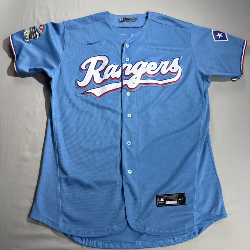 Nike Texas Rangers MLB Corey Seager #5 Jersey Limited Light Blue Sz S